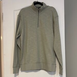 Jack & Jones Reverse Stitch Half-Zip Sweater in Sage NWT